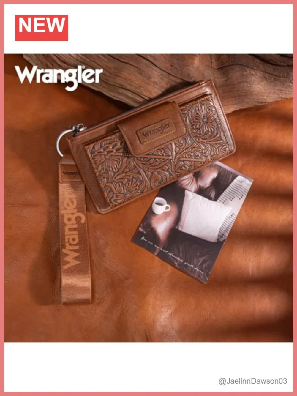 Wrangler Western RFID Blocking Bifold Wristlet Wallet for Women